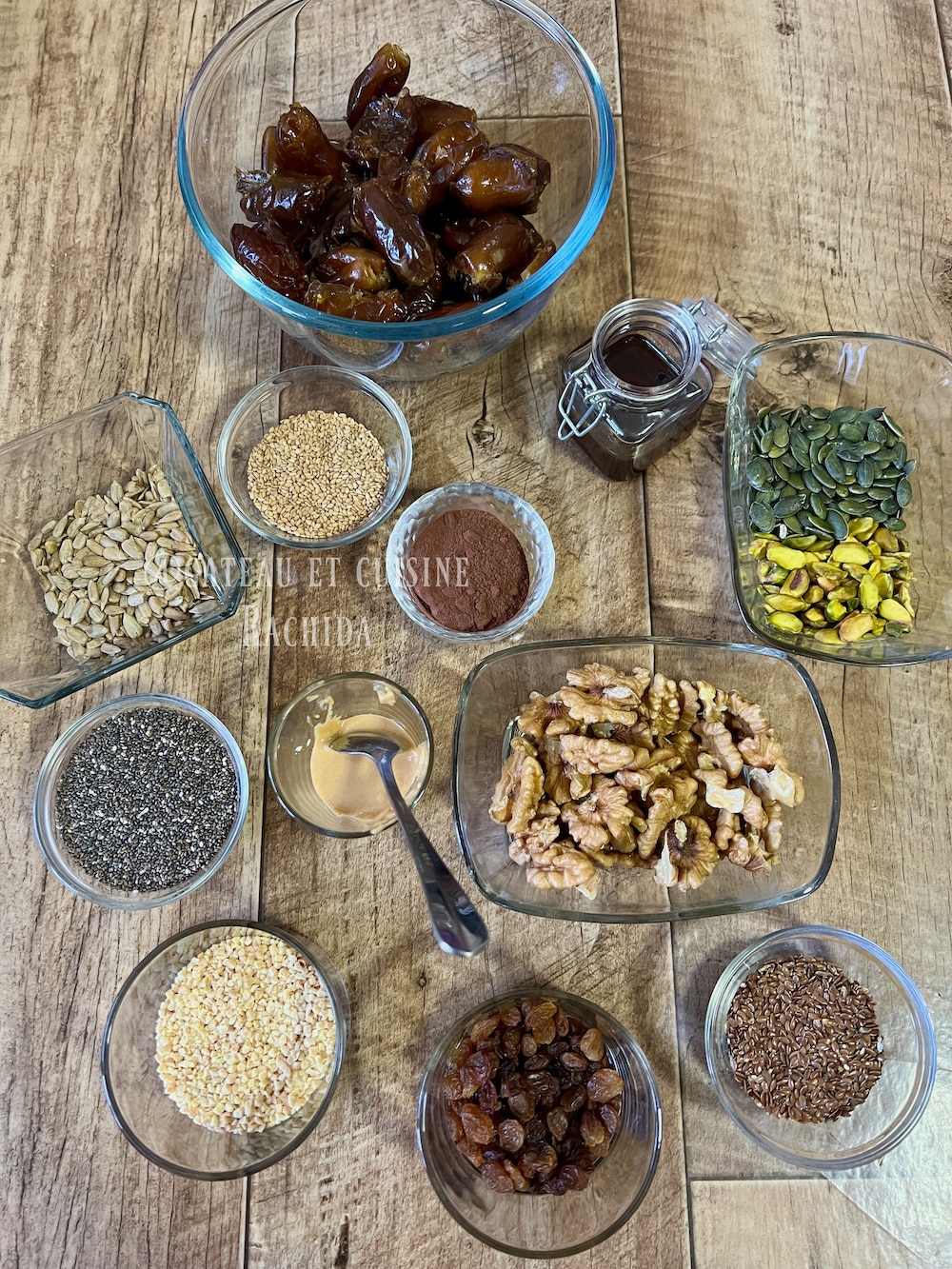 Ingrédients energy balls sans sucre