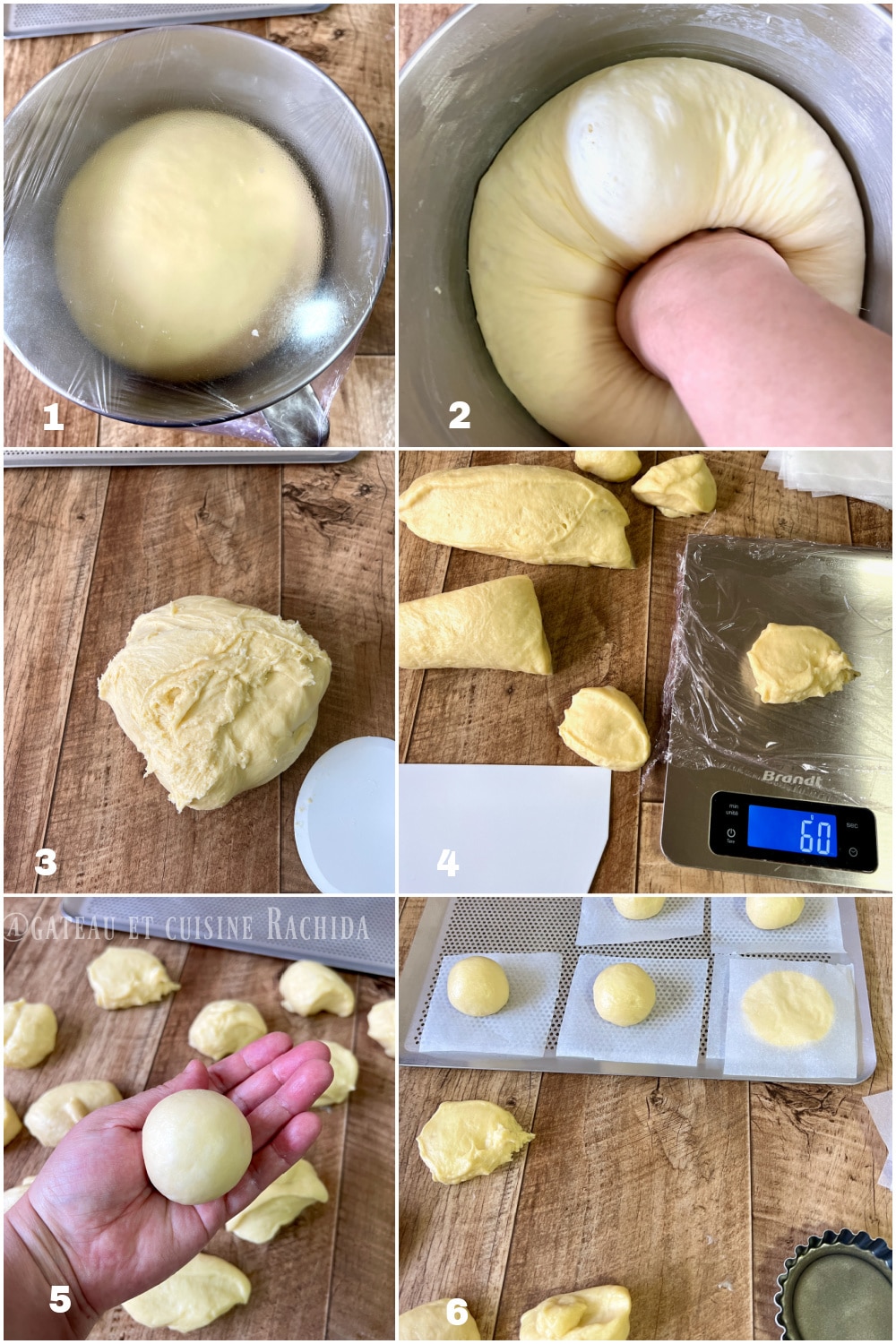 Dégazer pâte boule de Berlin et façonnage