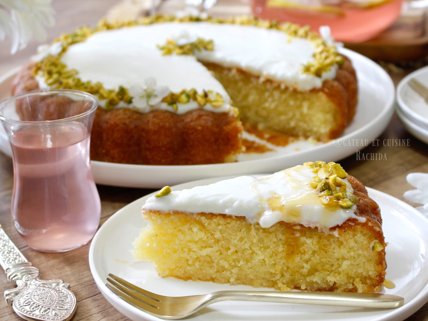 Basboussa with cream recipe
