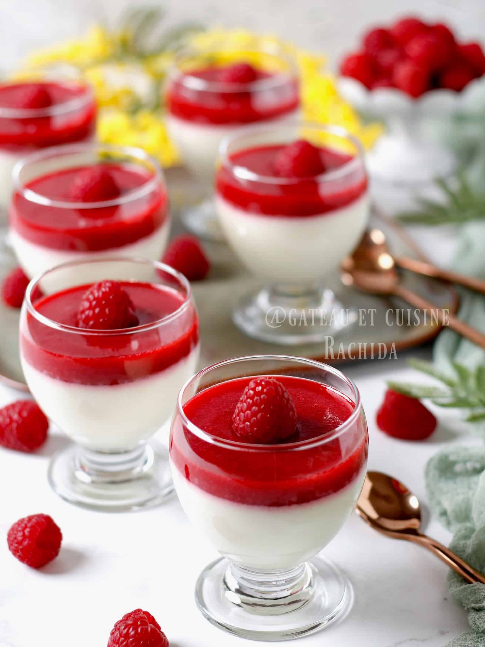 creamy panna cotta and raspberry recipe