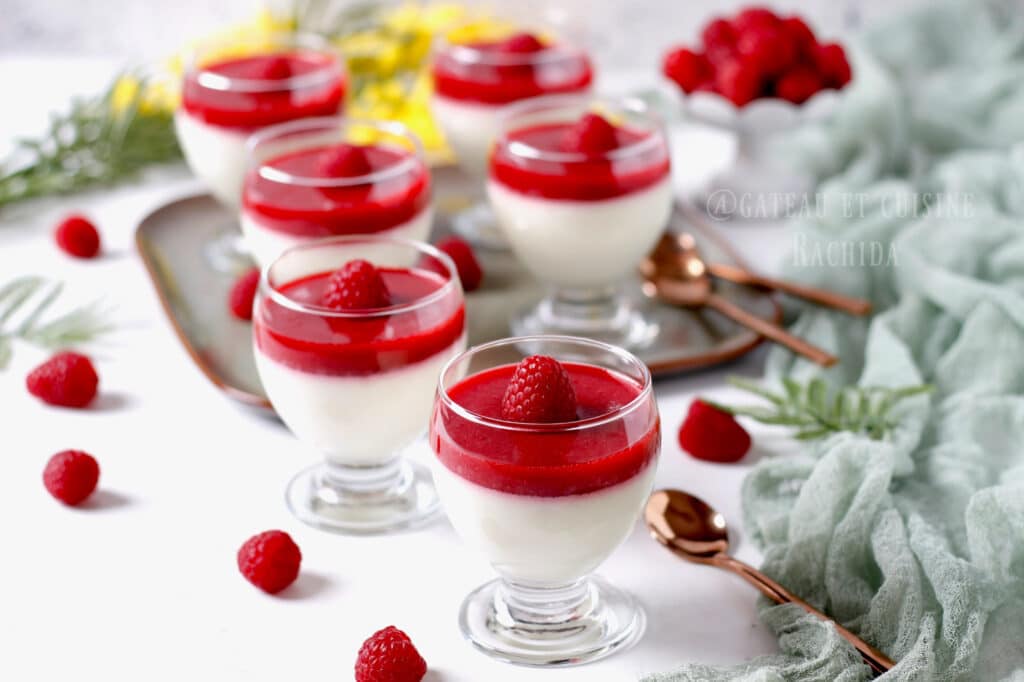 recette panna cotta aux framboises maison