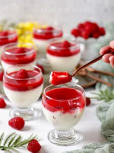 panna cotta framboises crémeuse