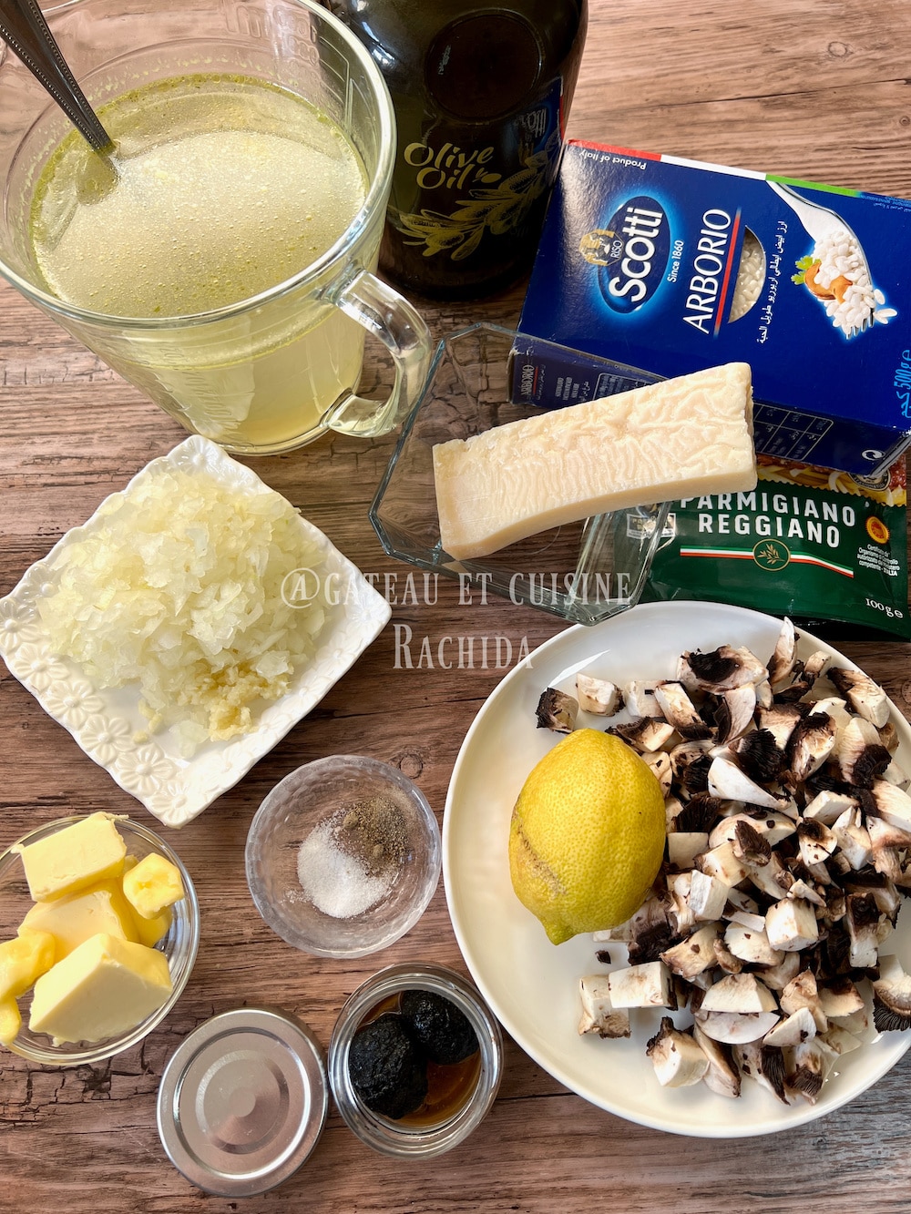 ingrédients risotto maison crémeux