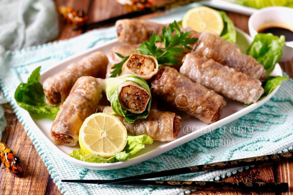 nems asiatiques aux crevettes et au poulet