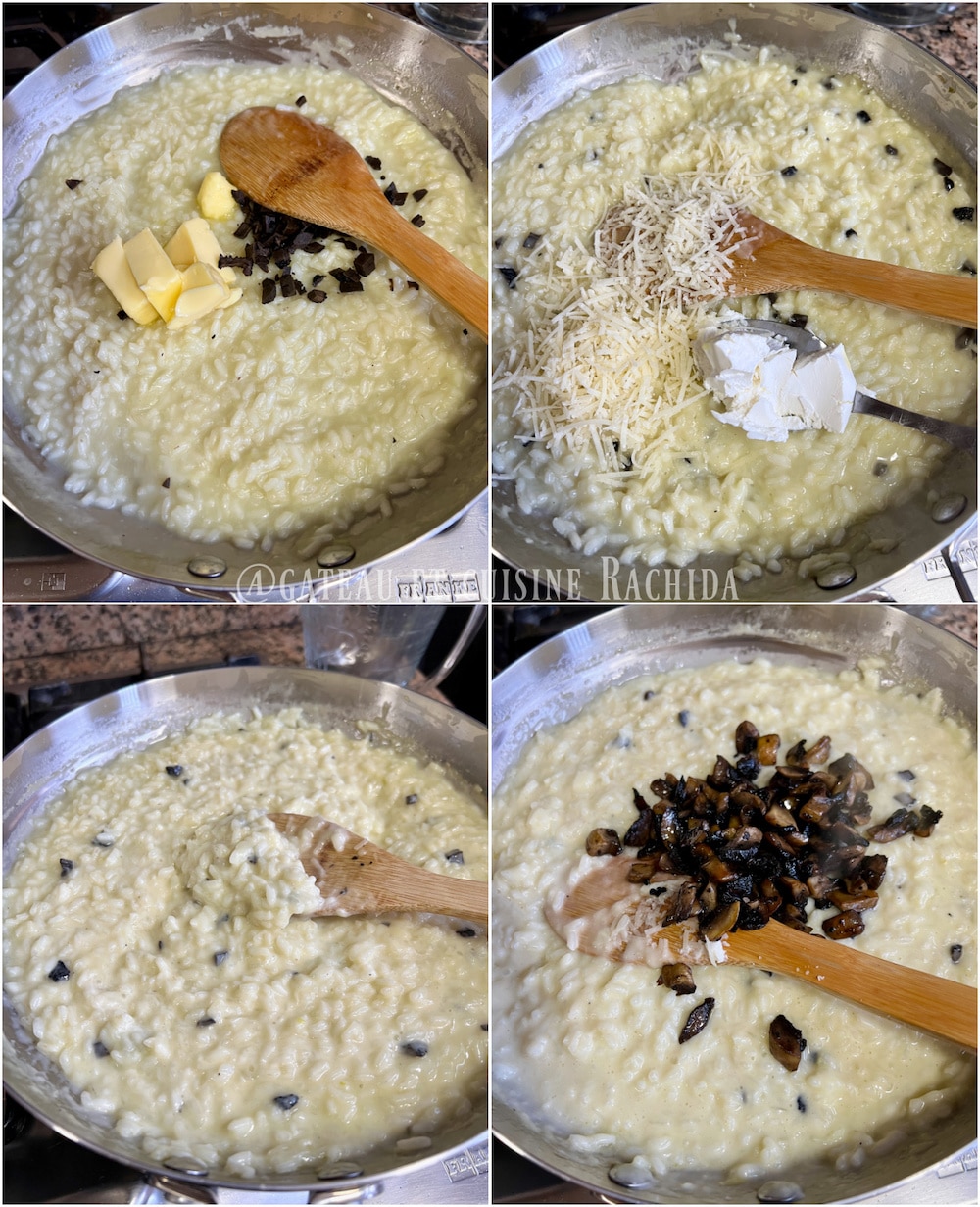 risotto étape de mantecatura
