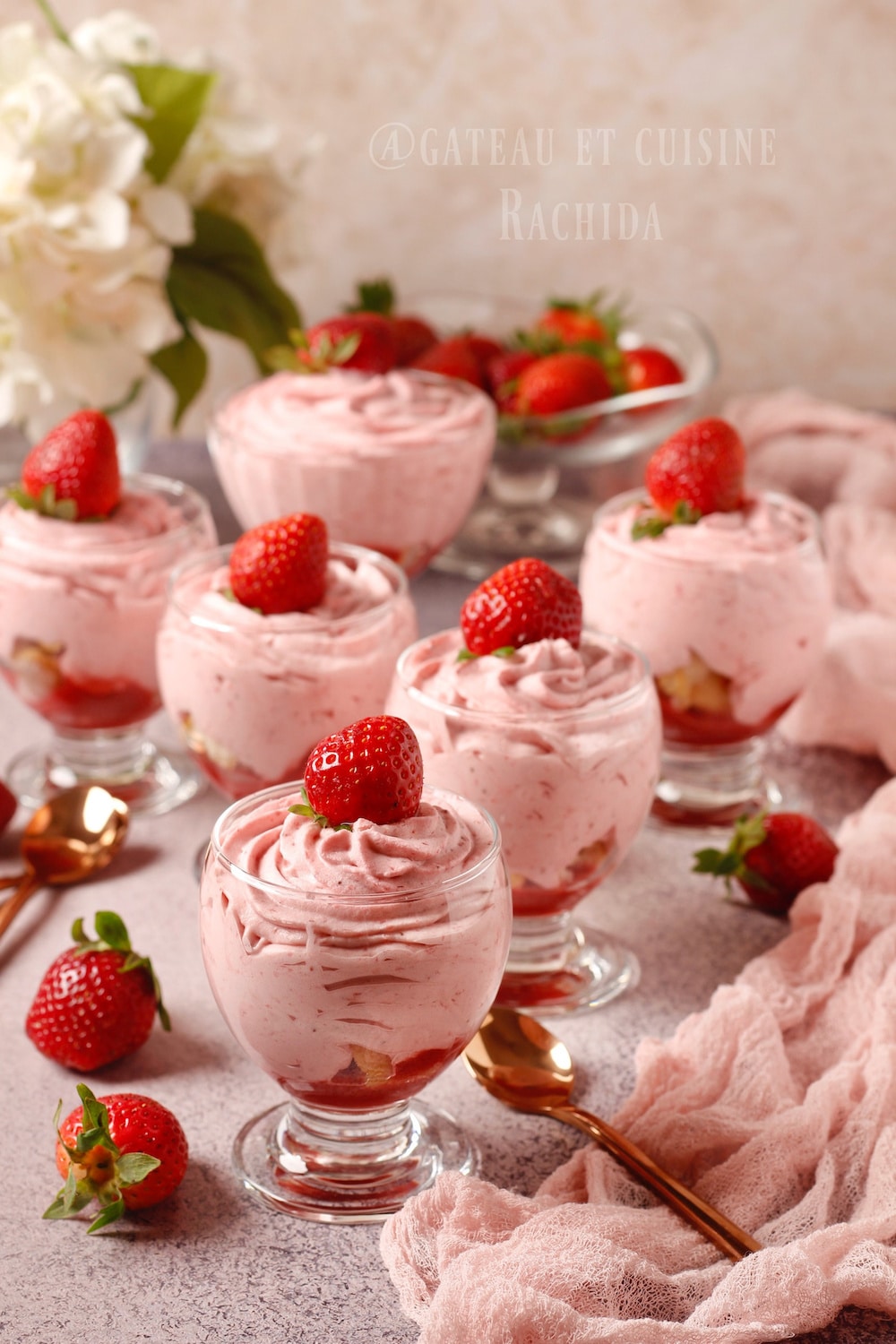 mousse de fraise facile et légère