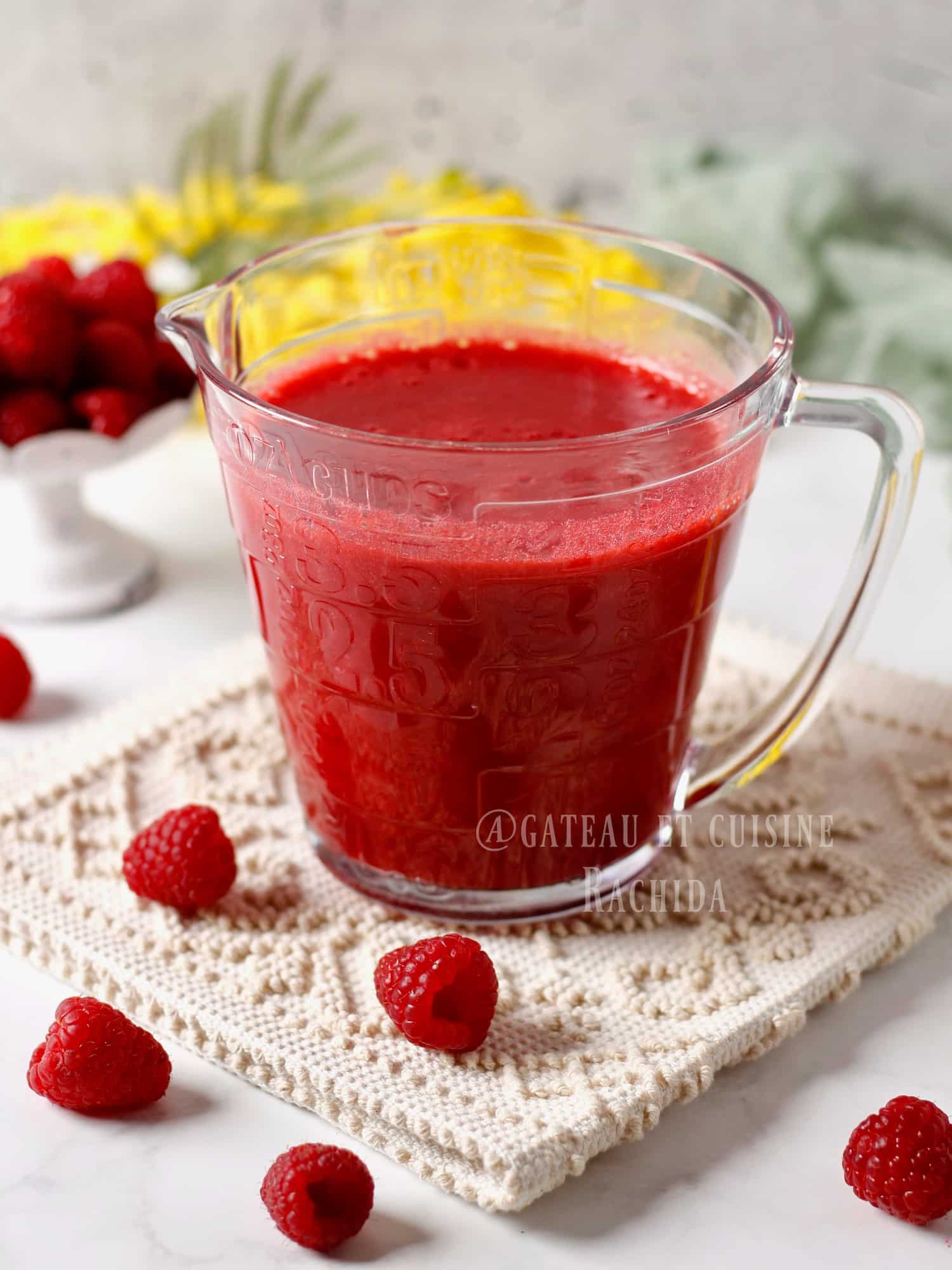Préparation coulis de framboise sans cuisson