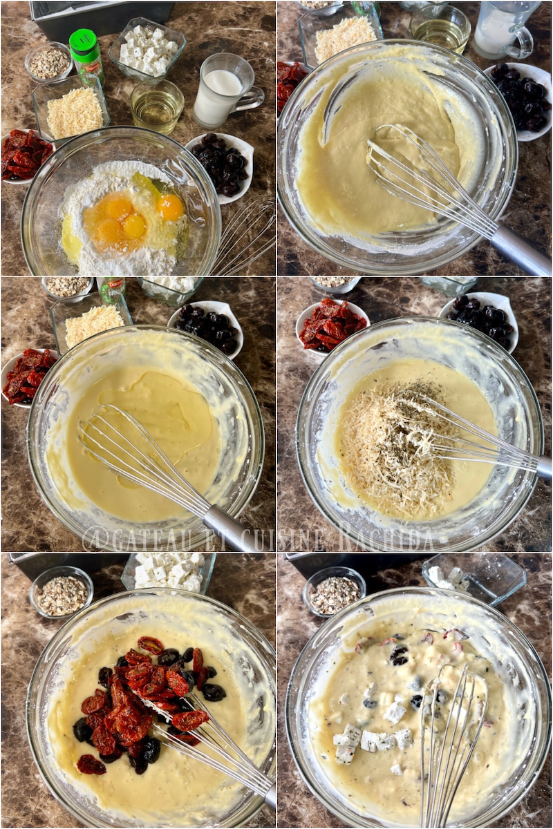 Savory Cake with Olives and Feta for a Cocktail Party