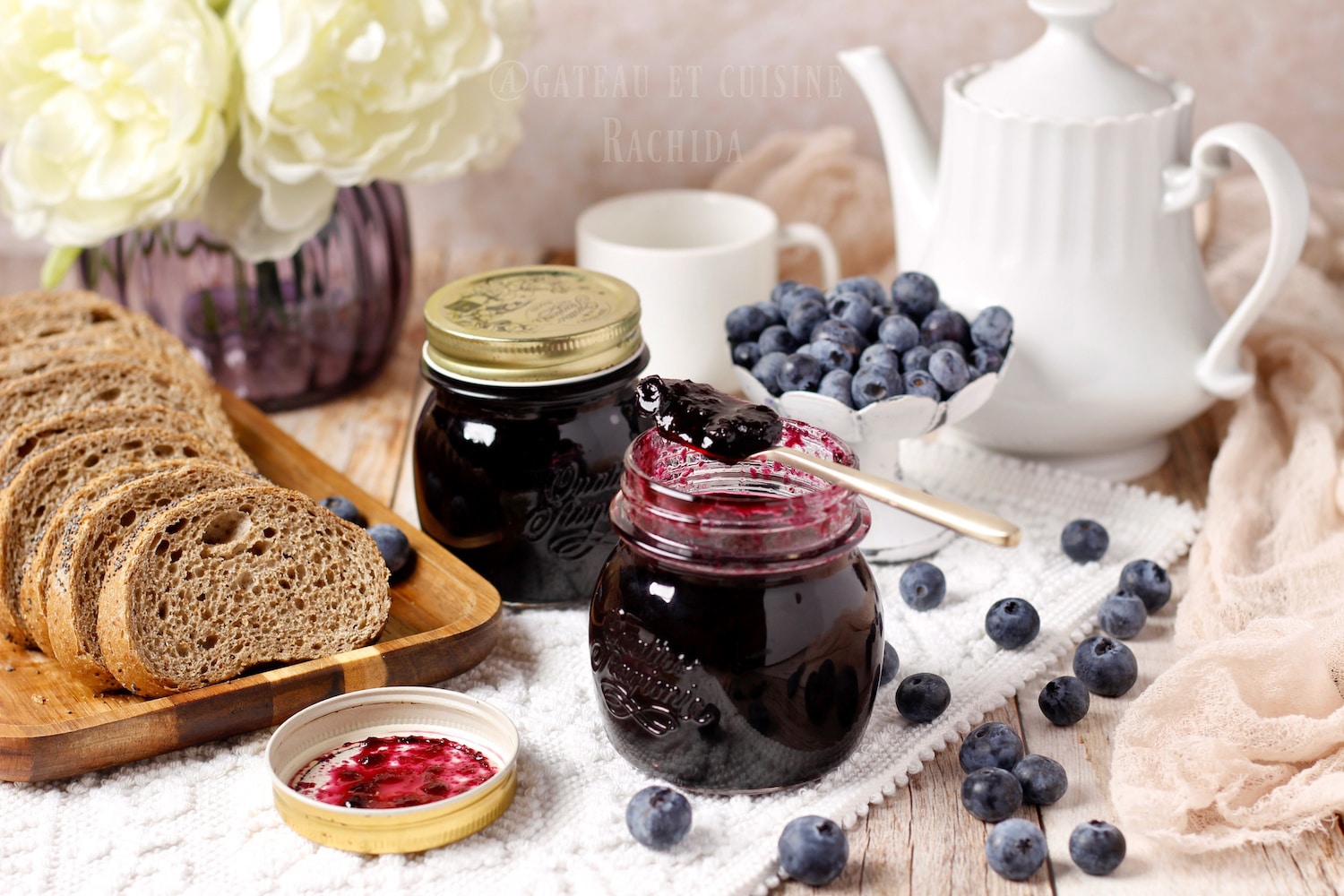 confiture de myrtilles facile