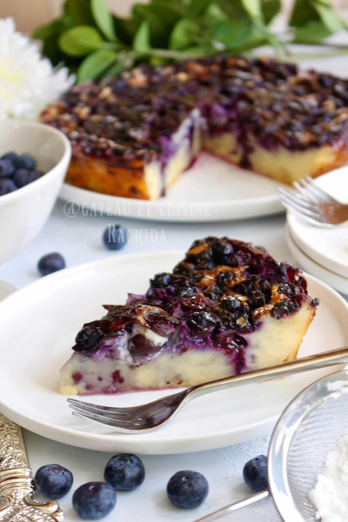 Easy blueberry flognarde