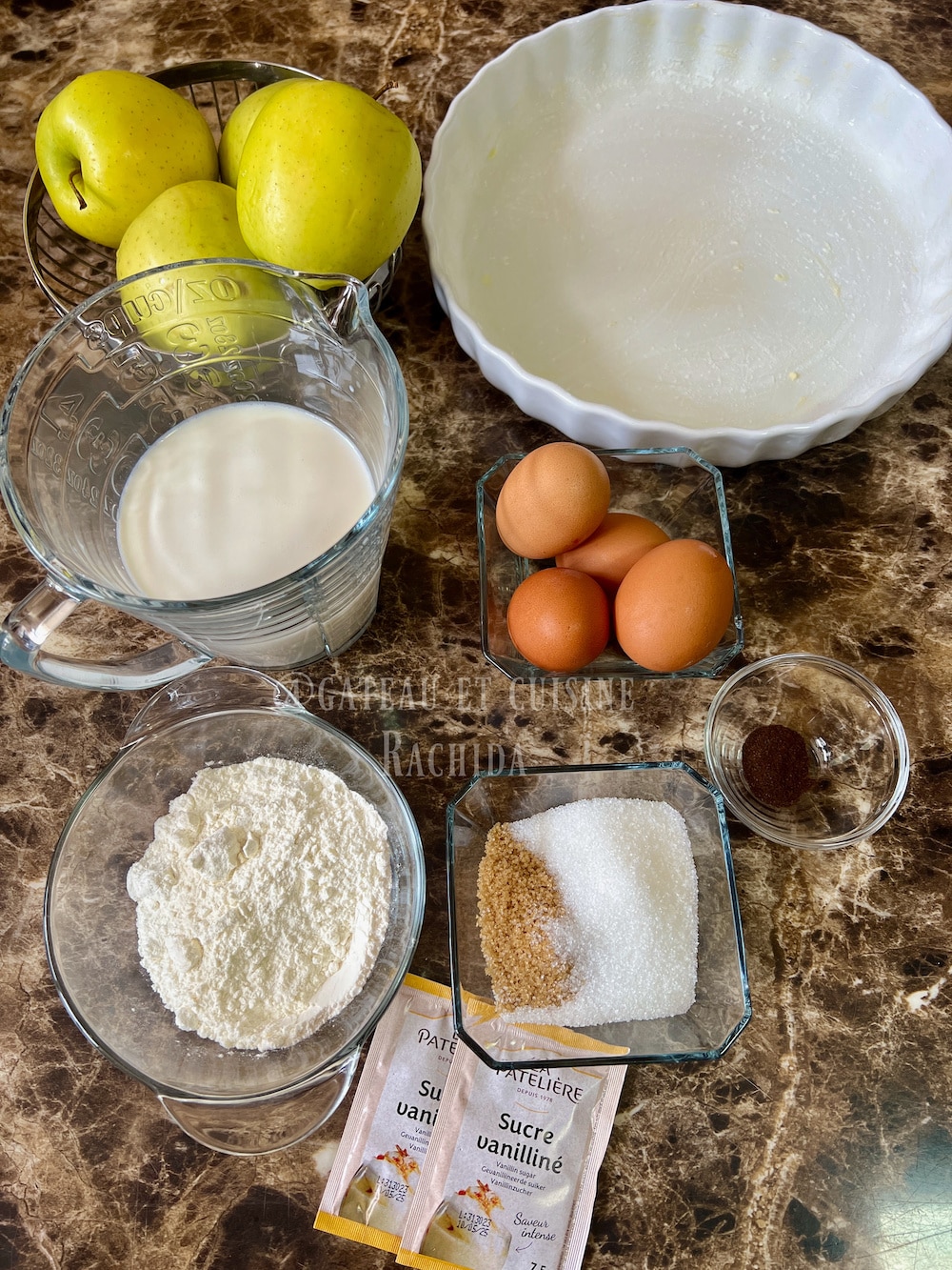 Apple clafoutis ingredients