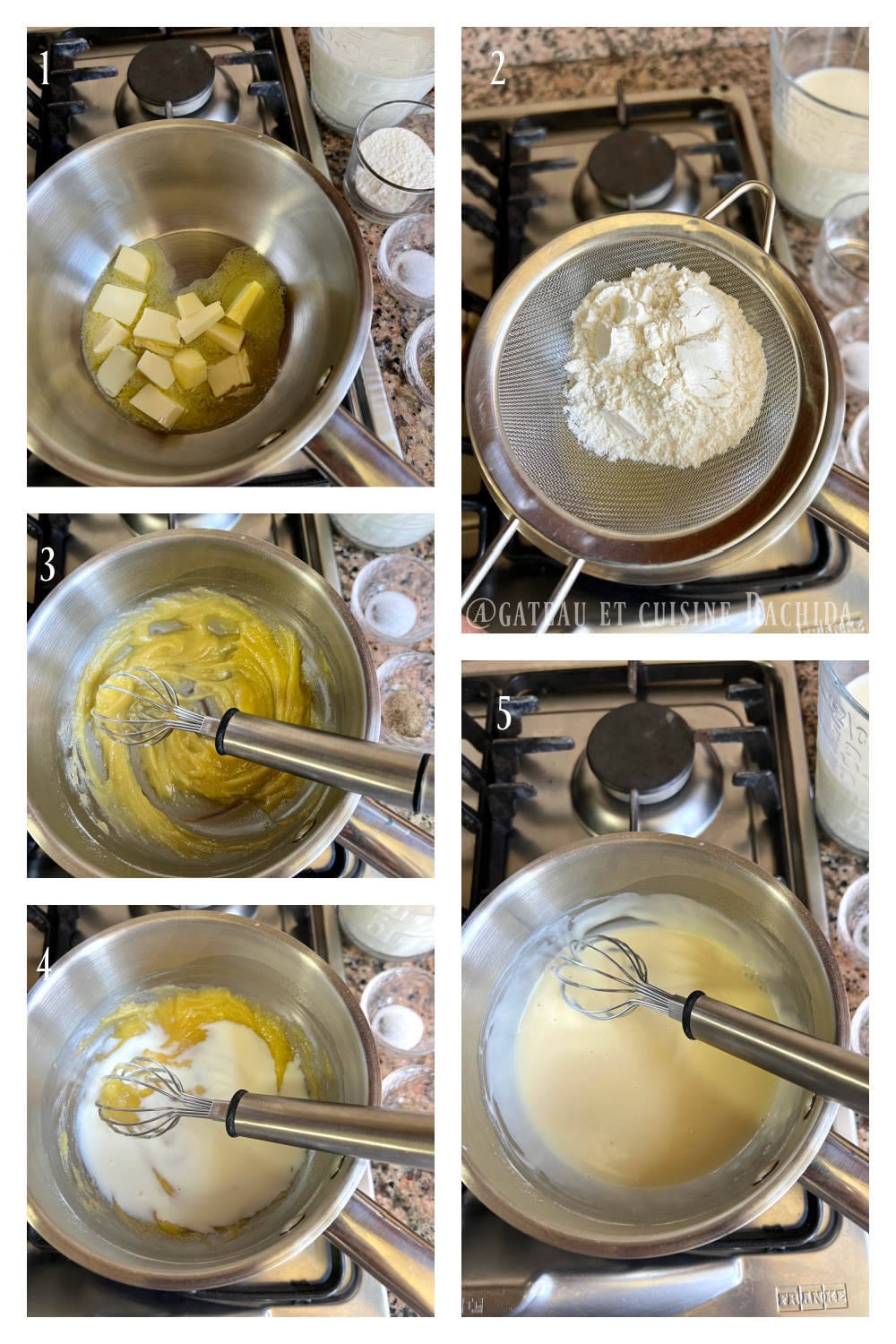 steps for preparing bechamel sauce