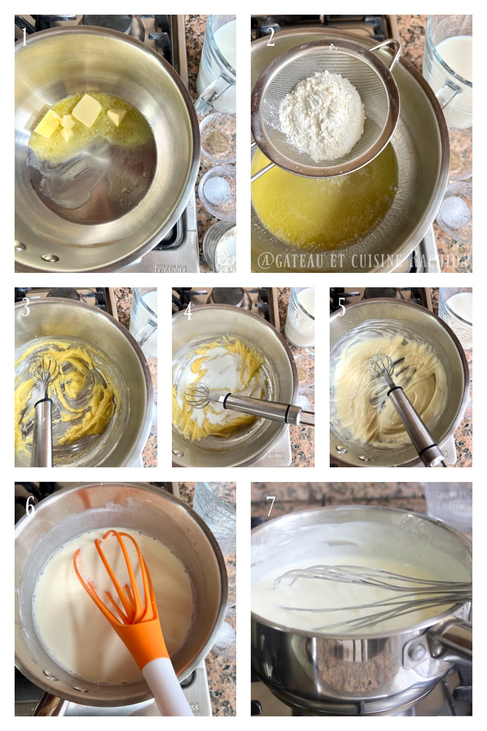 Preparation of bechamel variants