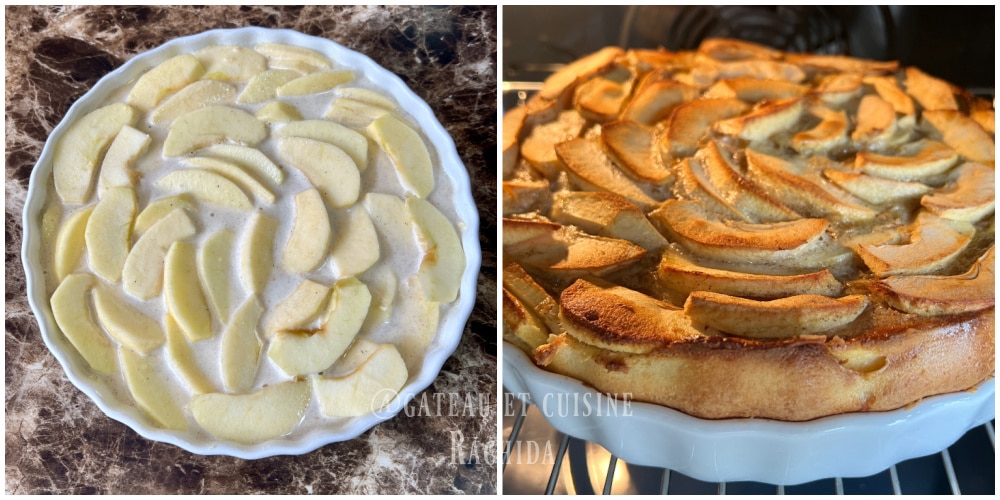 Baking apple clafoutis