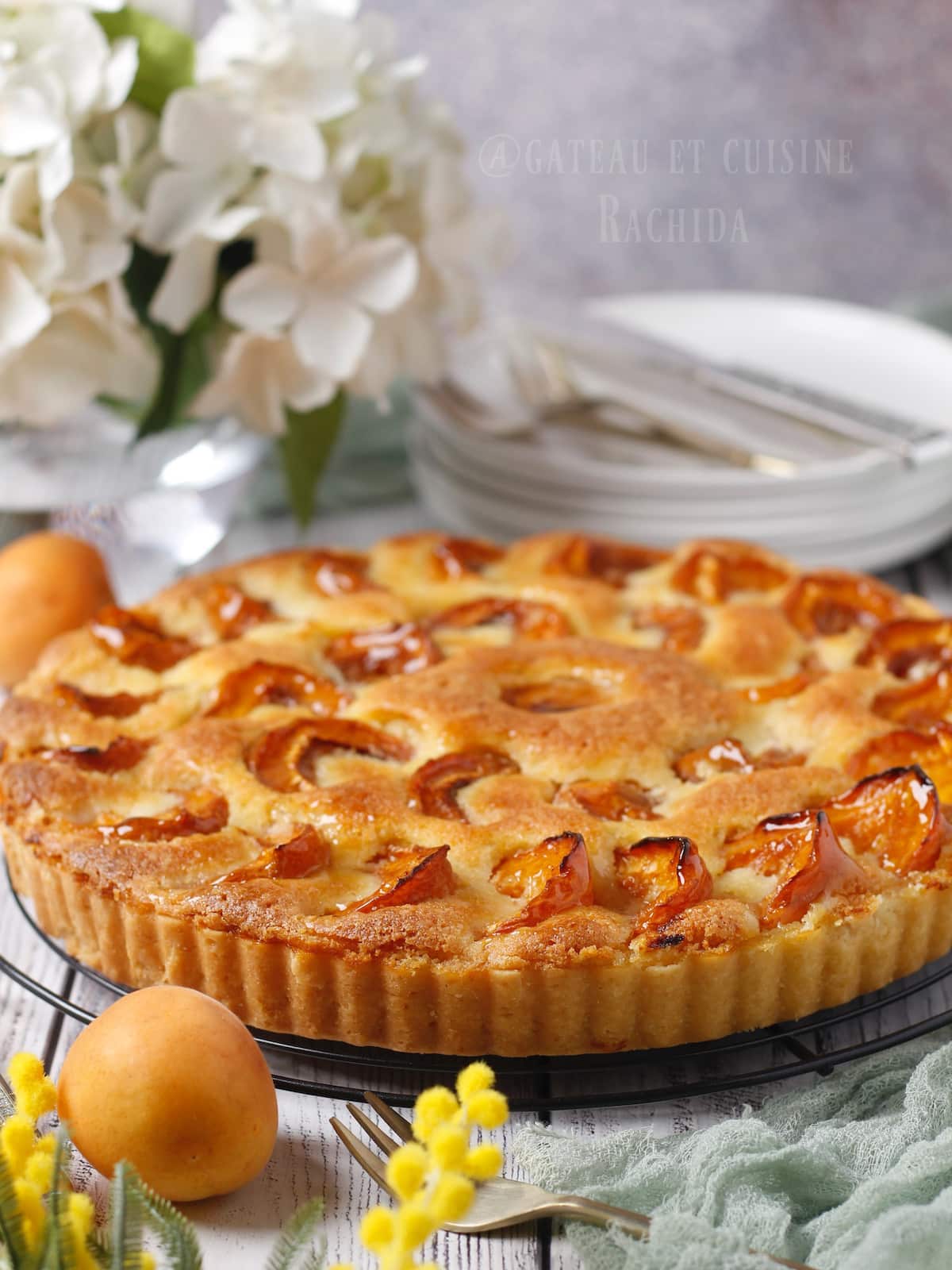 tarte aux abricot avant la finition