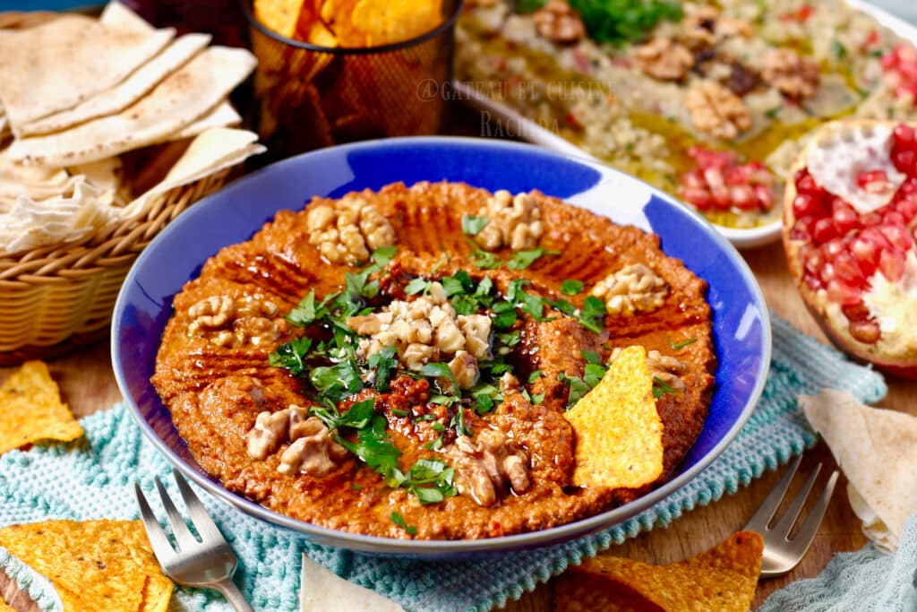 recette muhammara dip de poivrons