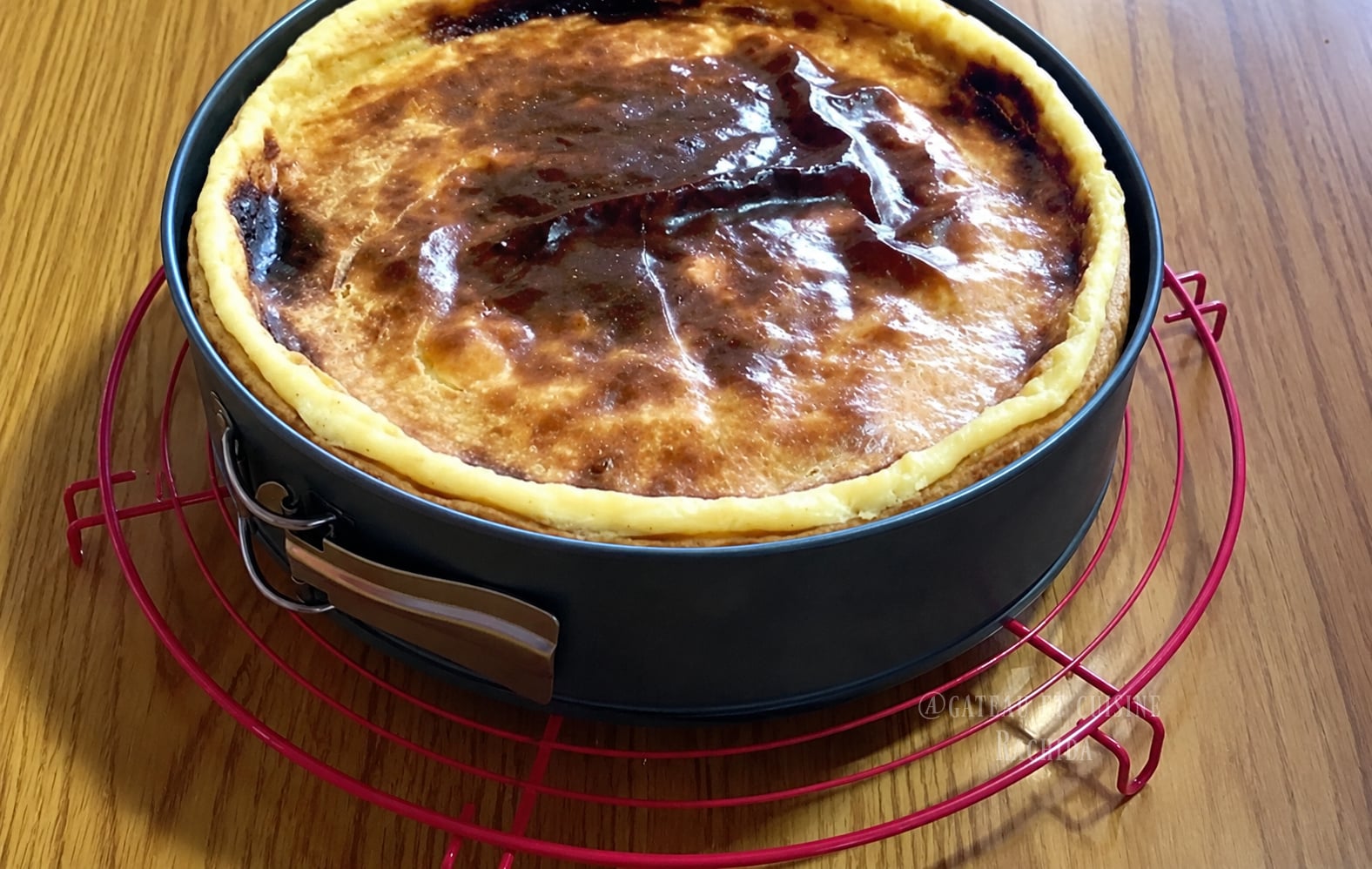 Flan pâtissier après cuisson dans le moule