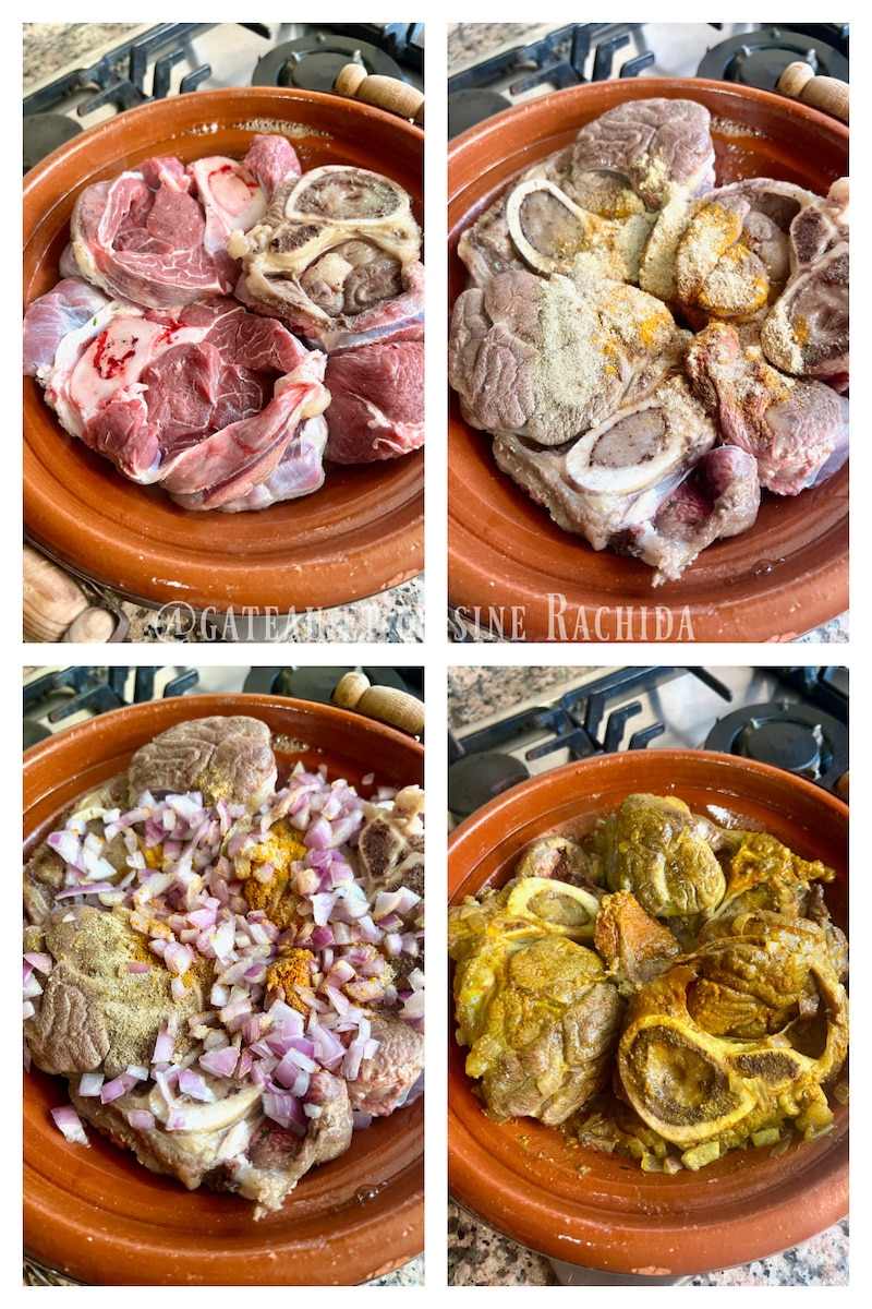 Saisir la viande pour tajine