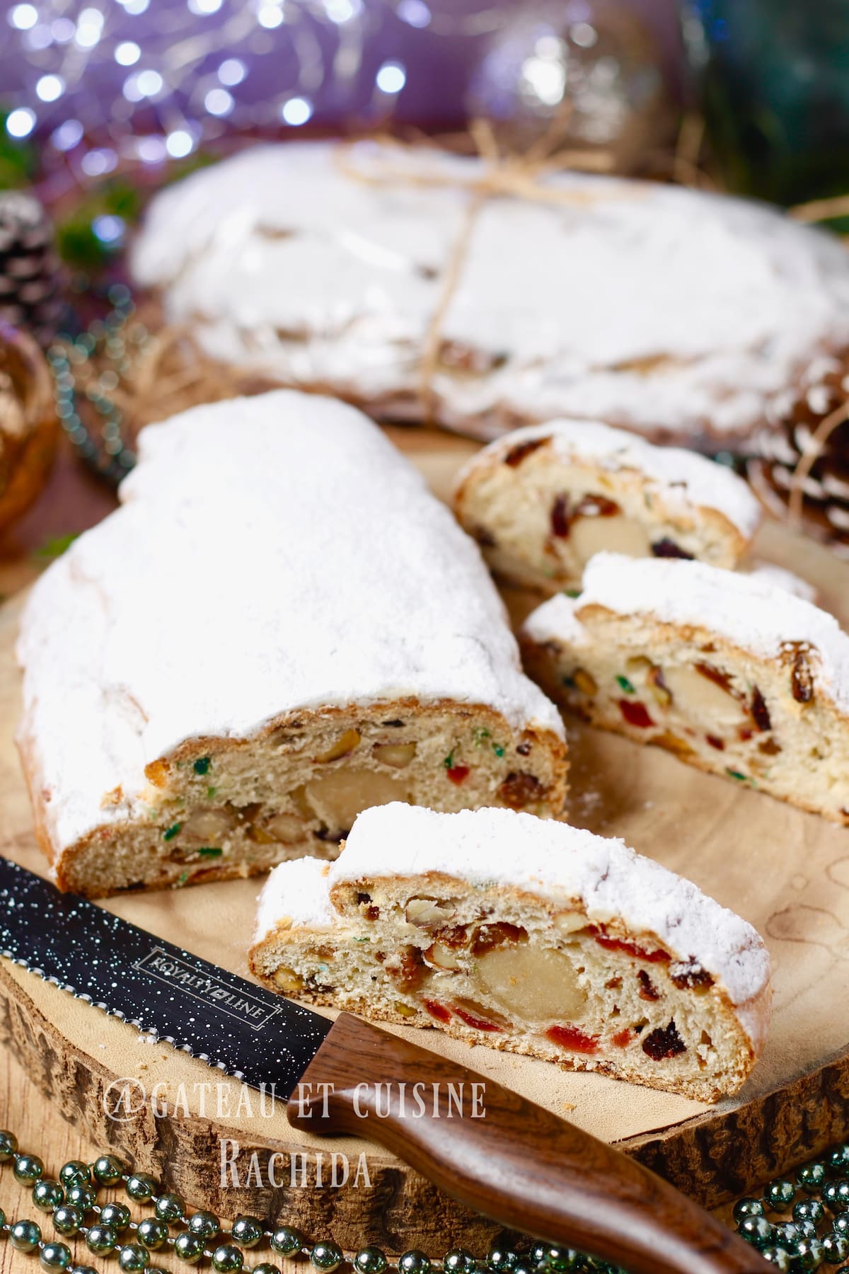 Christstollen German and Alsatian Christmas cake