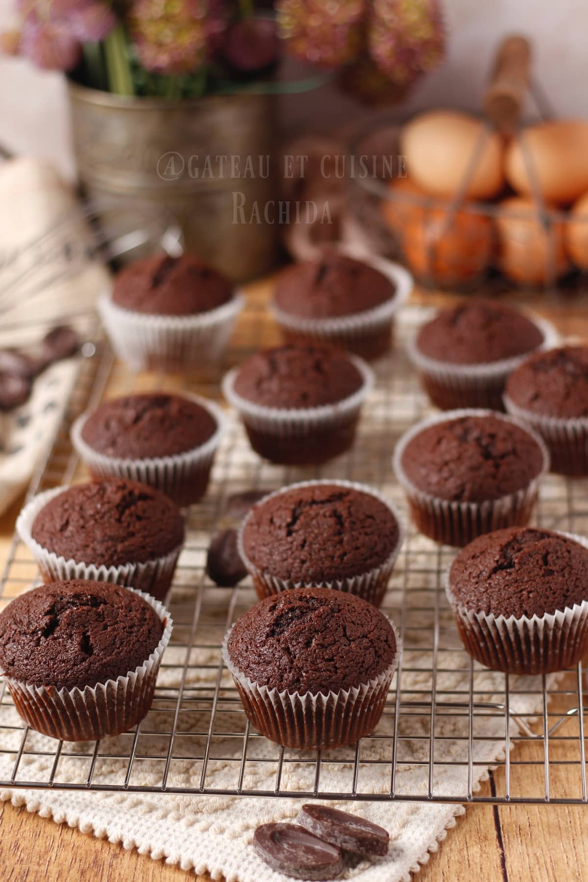 recette Cupcakes chocolat et cacao moelleux