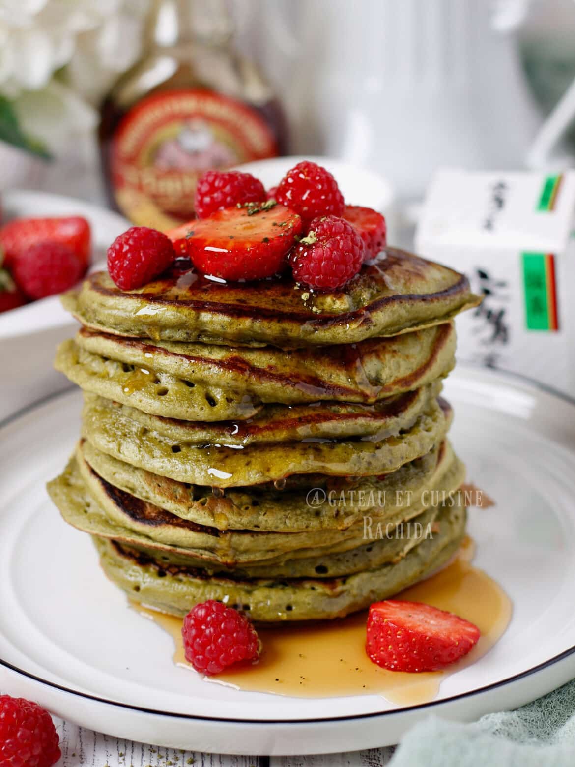 pancakes fluffy matcha