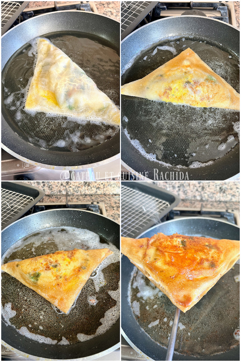 cuisson brick tunisienne à l'oeuf