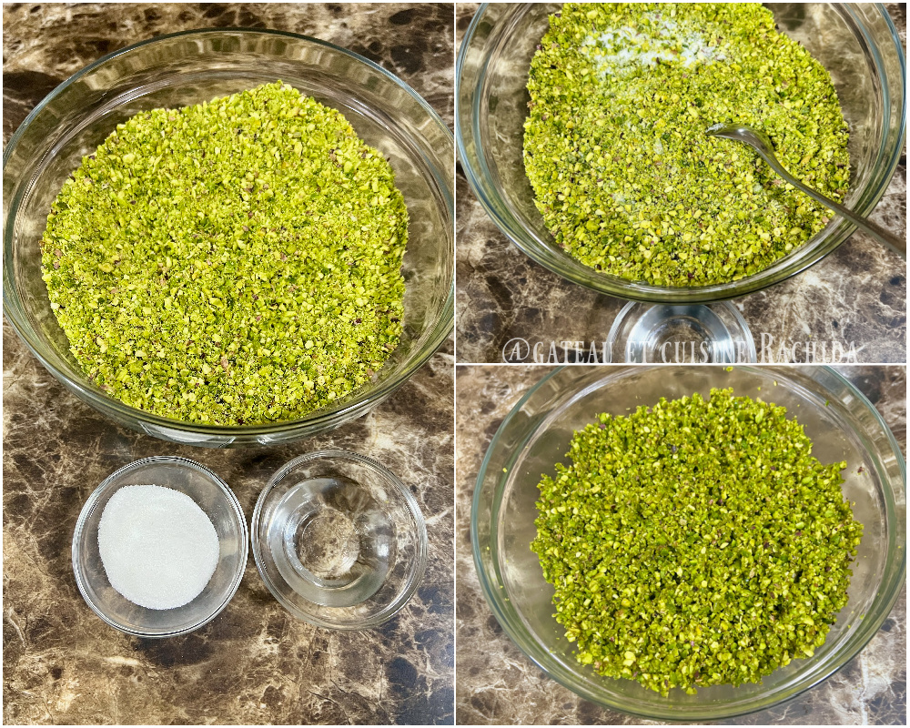 Pistachio baklava ingredients