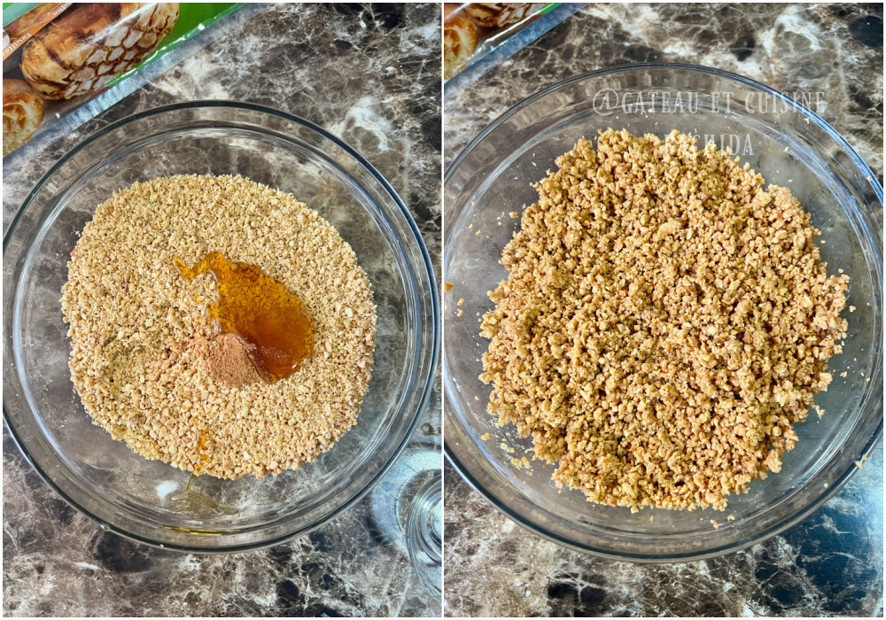 émonder et concasser les amandes