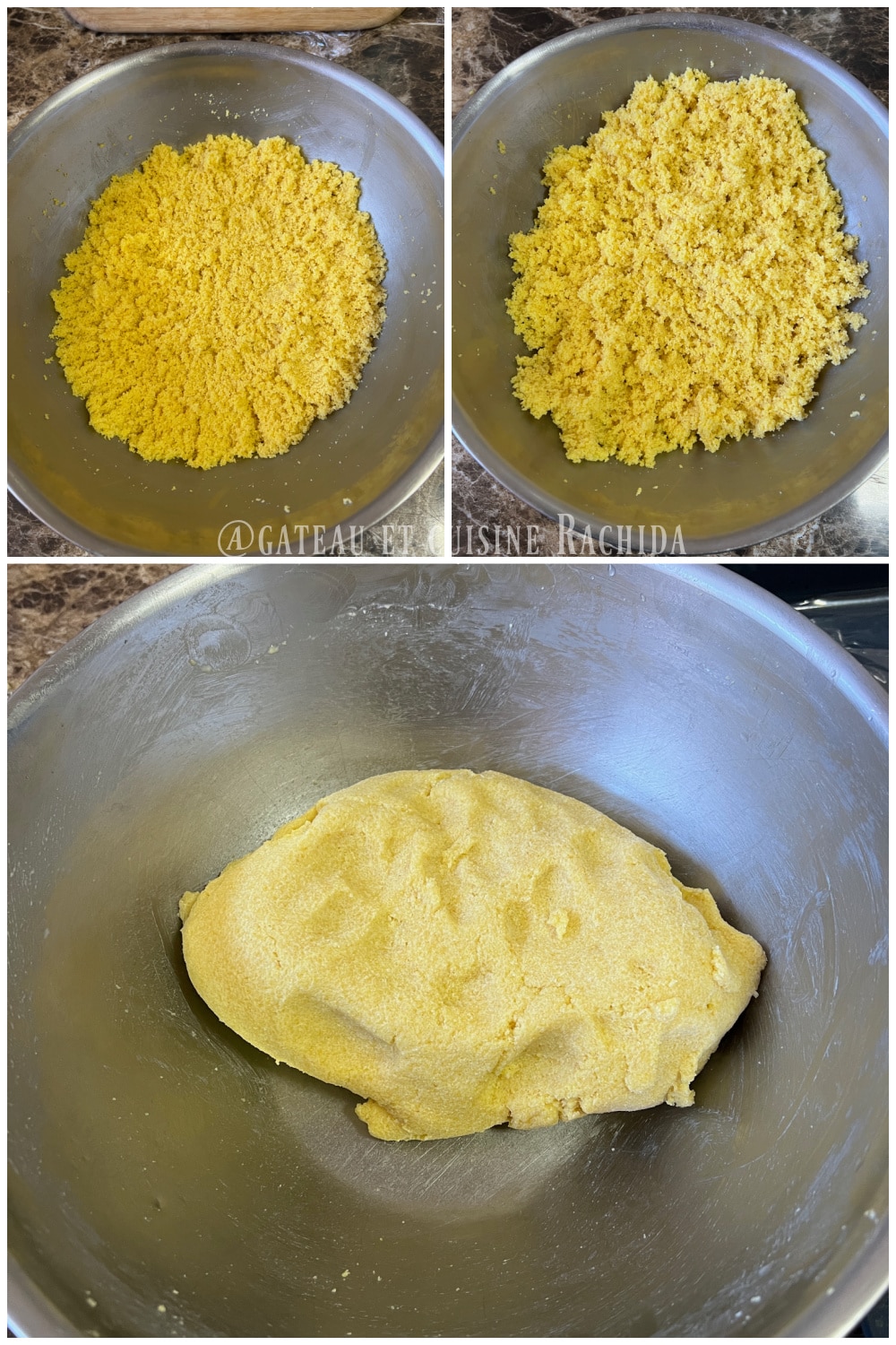 Preparing semolina dough for makroud