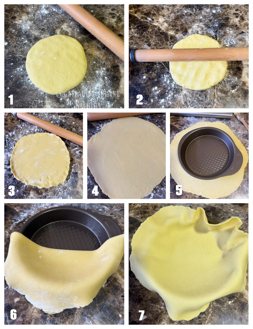 roll out the dough and line the pan