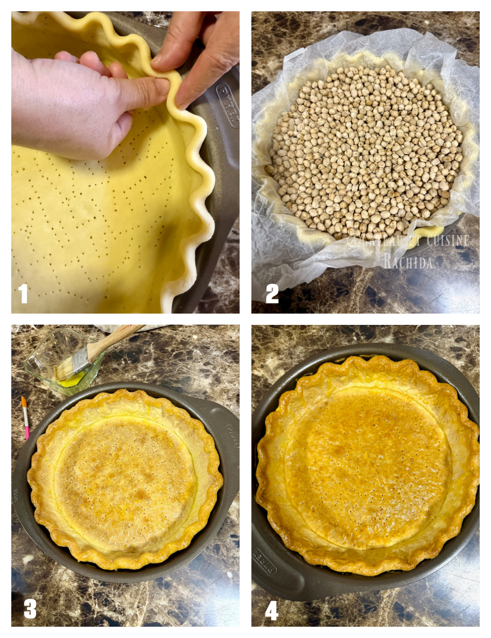 fonçage du moule pour pumpkin pie