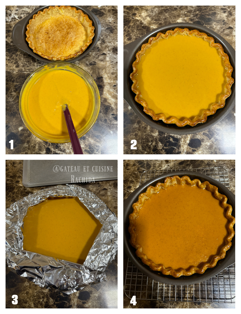 cuisson de la pumpkin pie