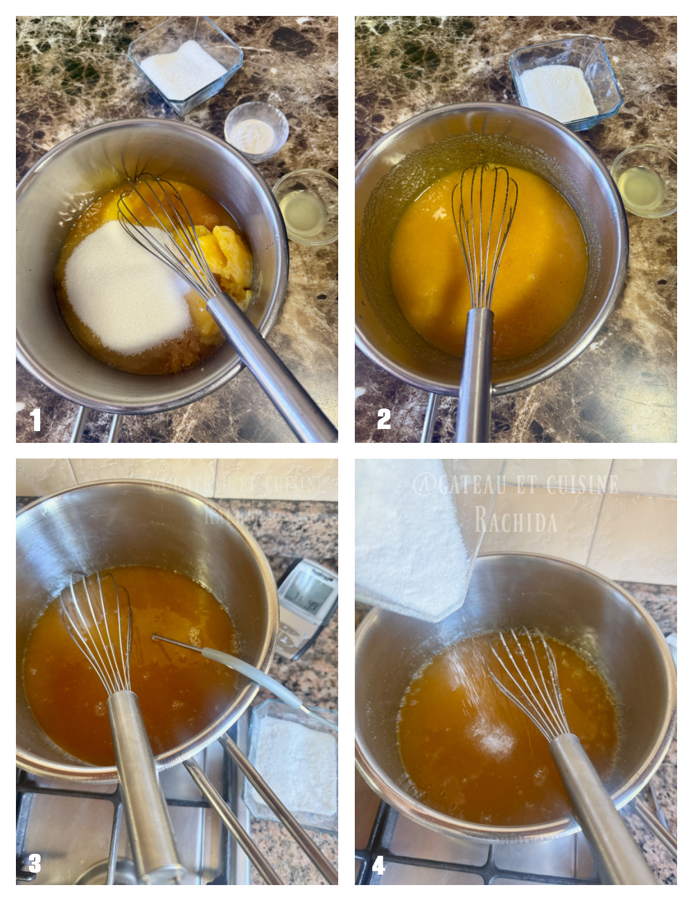 Ajouter la pectine pâte de fruit passion et mangue