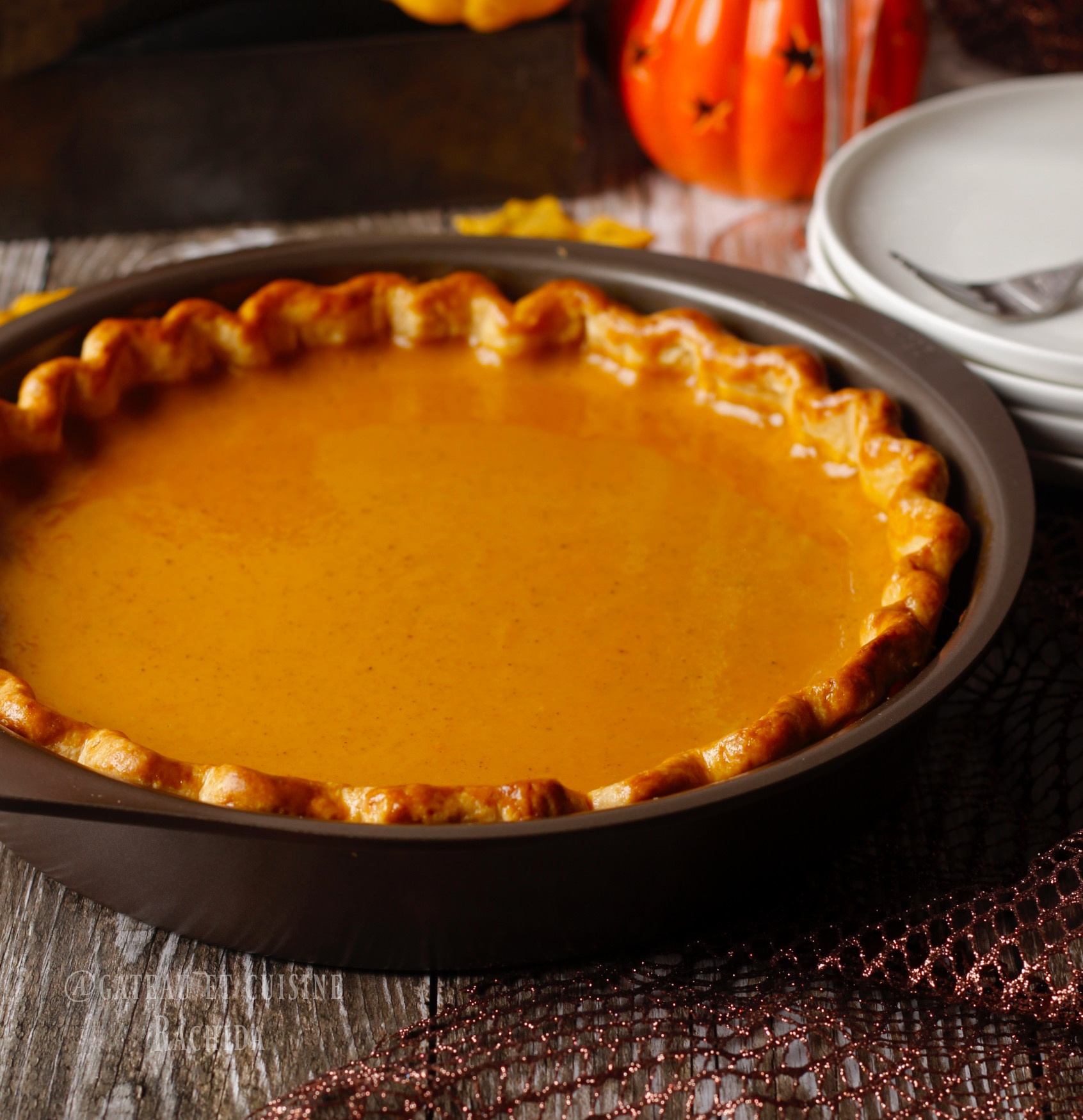 pumpkin pie - tarte à la citrouille facile