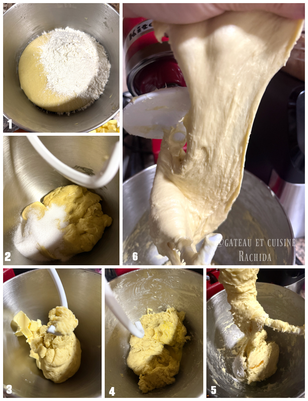 2 pâte et 3 eme pétrissage pandoro