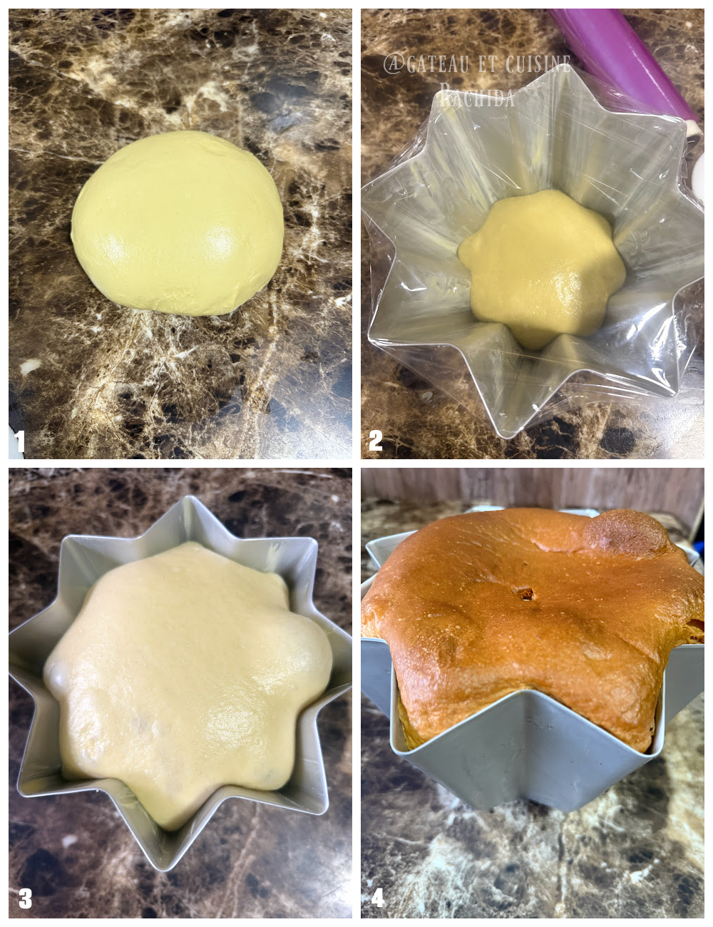 levée du pandoro gâteau de Noël