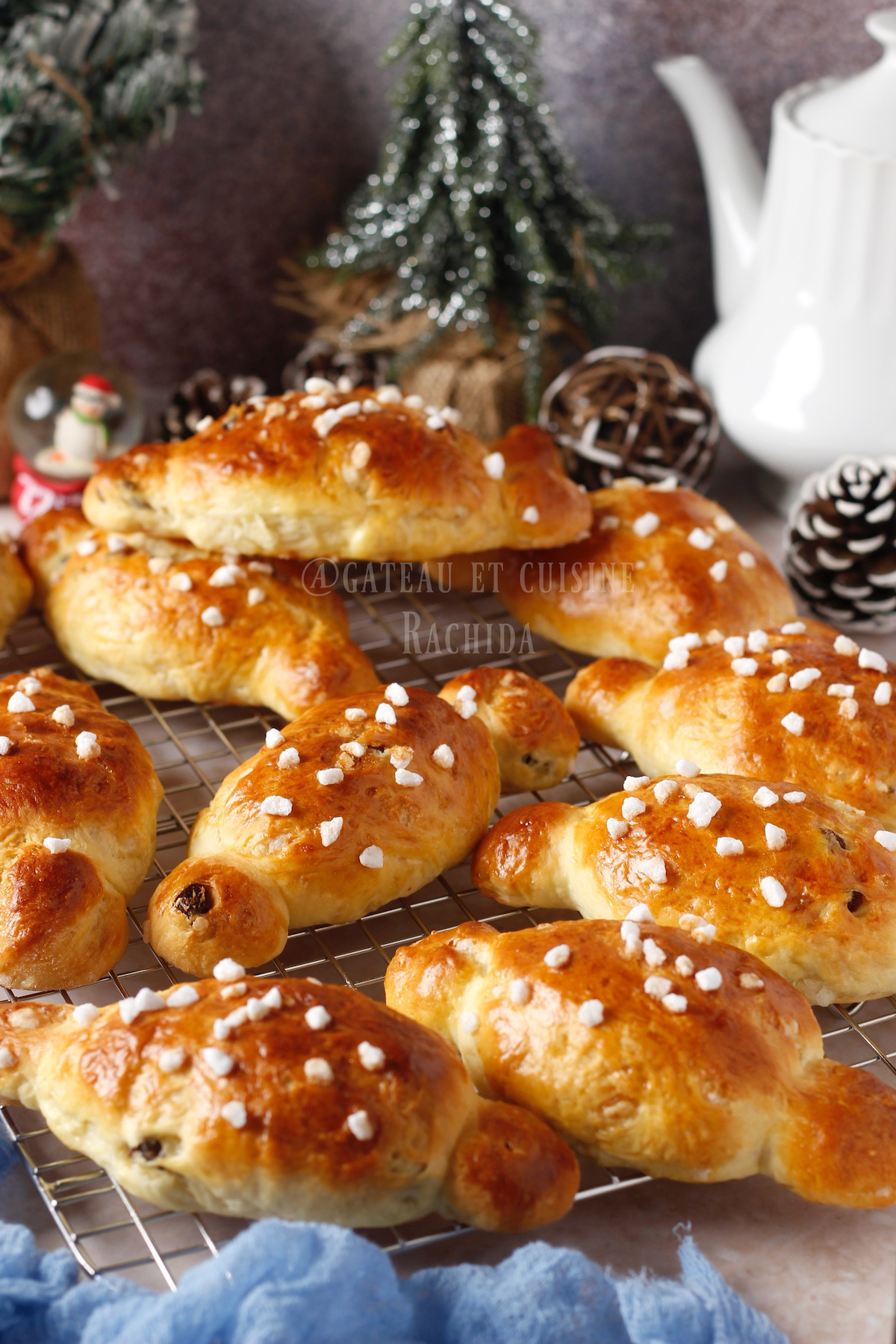 cougnous or cougnoles belgian christmas brioche
