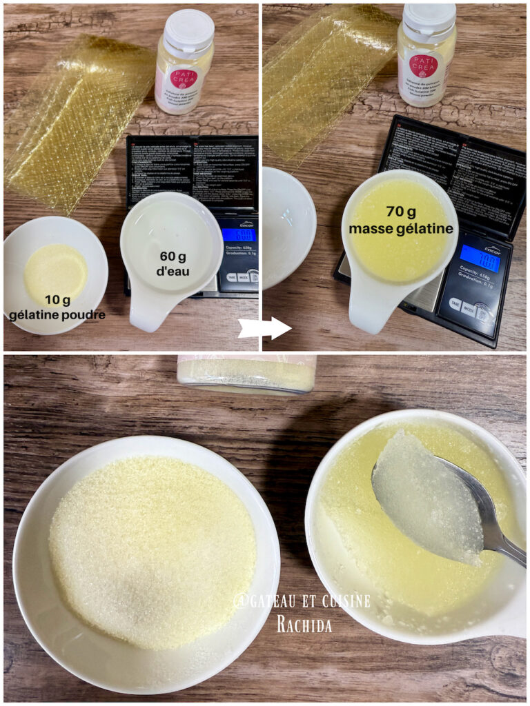 comment calculer la masse gélatine