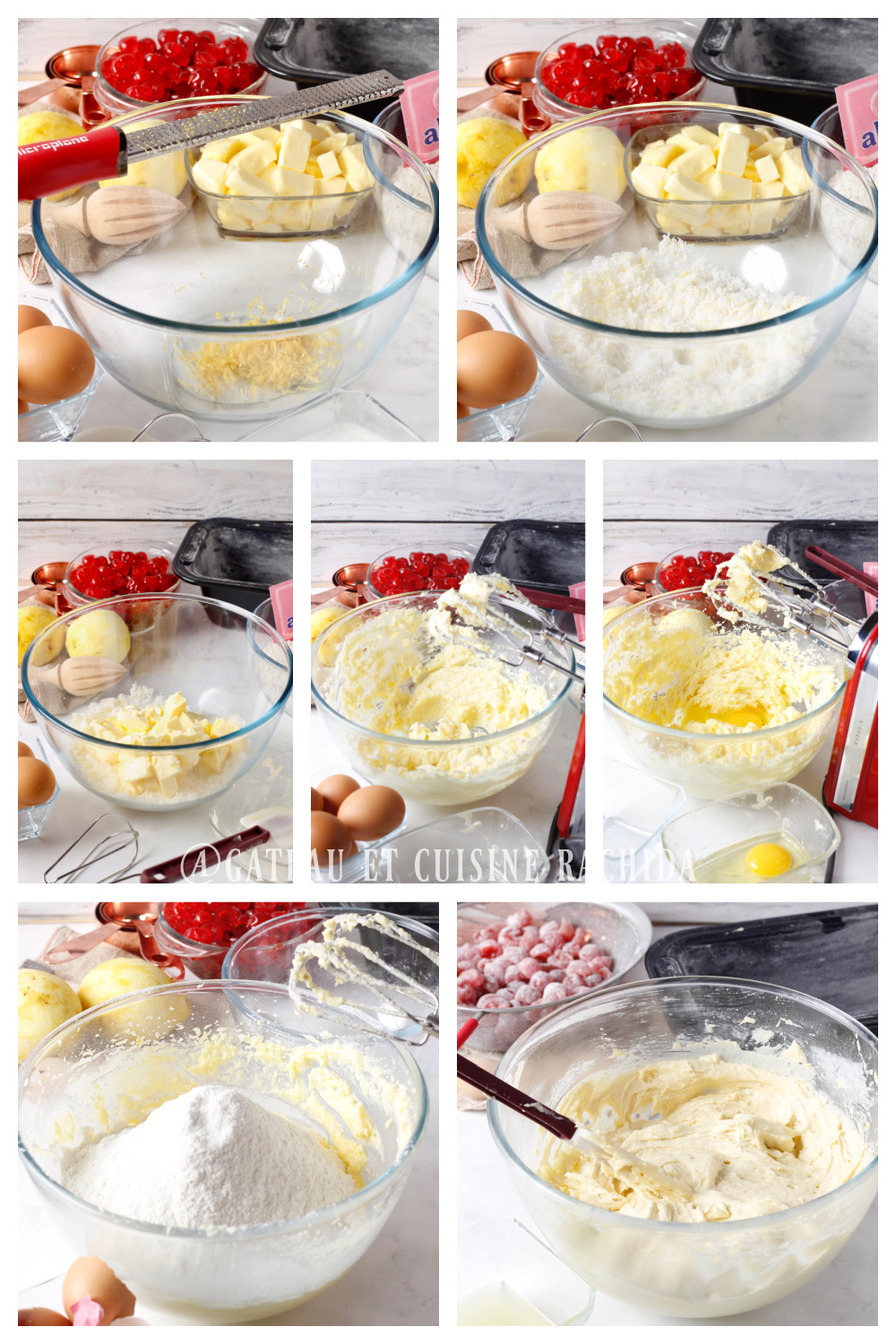  étapes de préparation du cake anglais 